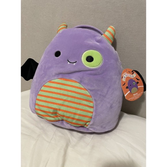 Squishmallows NWT Blaze the Bat Treat Pail/Tote Bag Purple Halloween 2022 - Picture 5 of 9